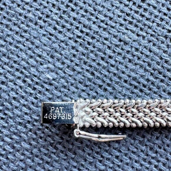 Vintage BMC Sterling Silver Woven Chain Necklace - Picture 6 of 8